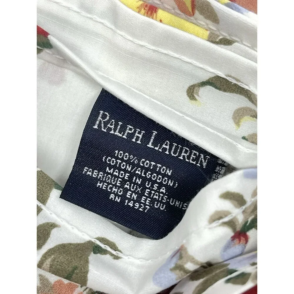 Ralph Lauren Petticoat Twin Sheet Set Flat & Fitted Floral Vintage NEW UNUSED